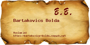 Bartakovics Bolda névjegykártya